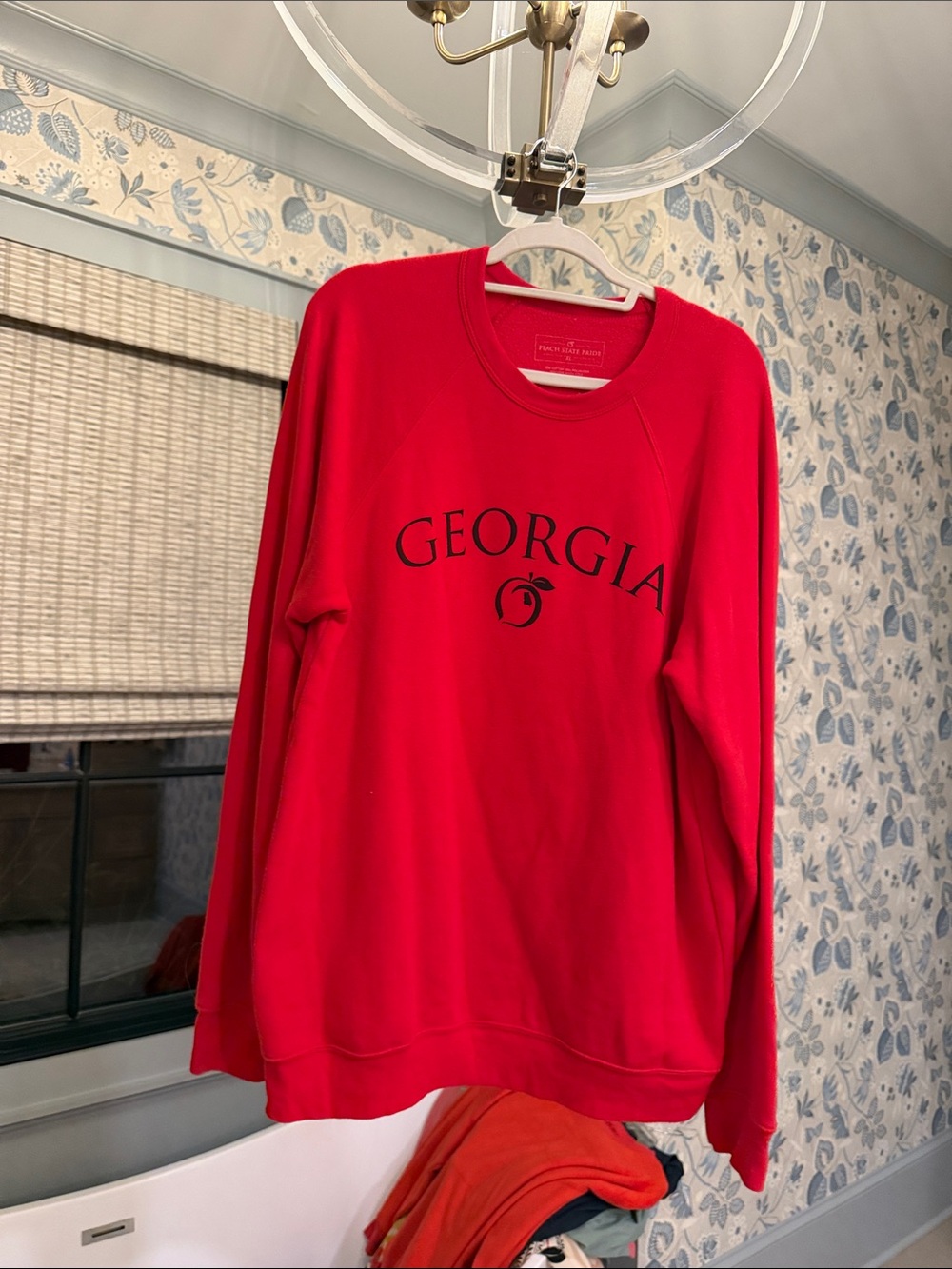 Peach state pride Georgia Logo Crewneck Sweatshirt - Red